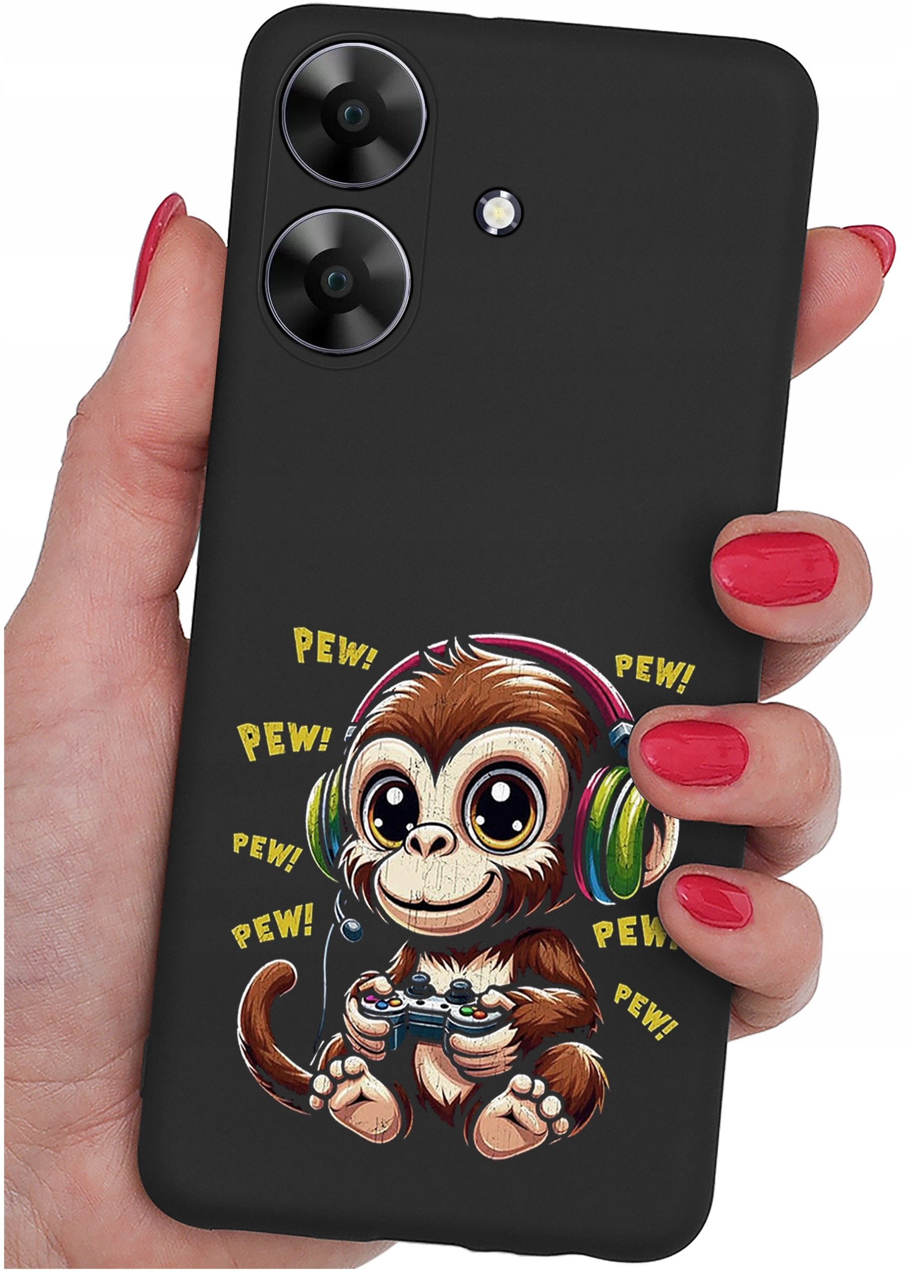 ETUI do Realme Note 60 CASE WZORY | SILIKONOWE MATT CASE + SZKŁO 9H