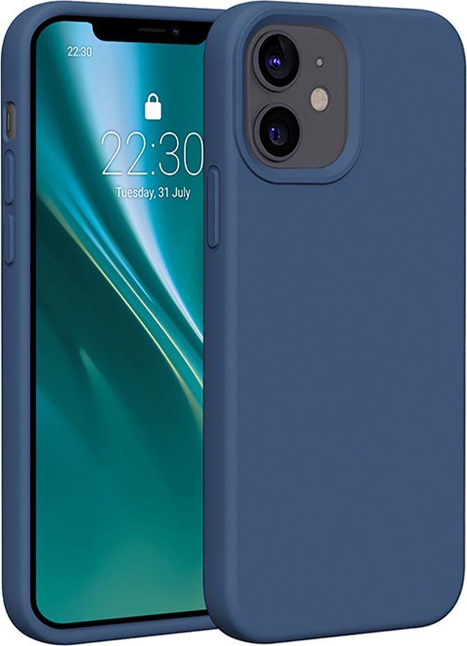 TelForceOne Nakładka Etteri Silicone Case do iPhone 12 / 12 Pro 6,1" ciemnoniebieska