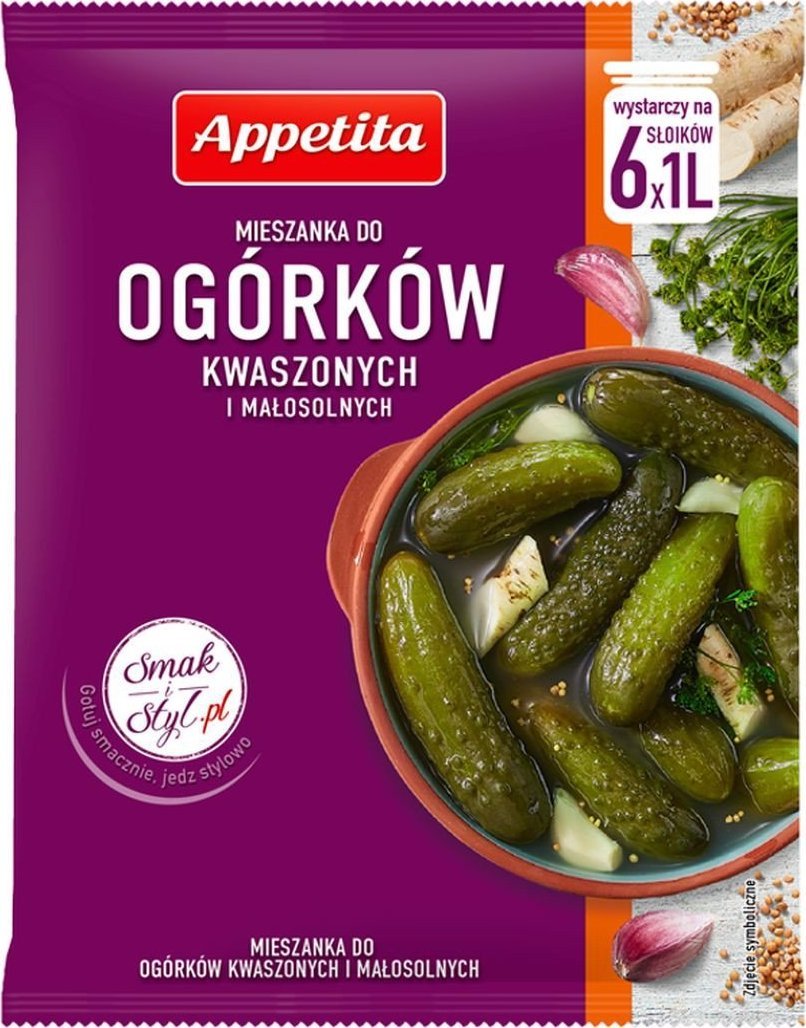 Appetita Appetita Mieszanka do ogórków kwaszonych i małosolnych 40 g