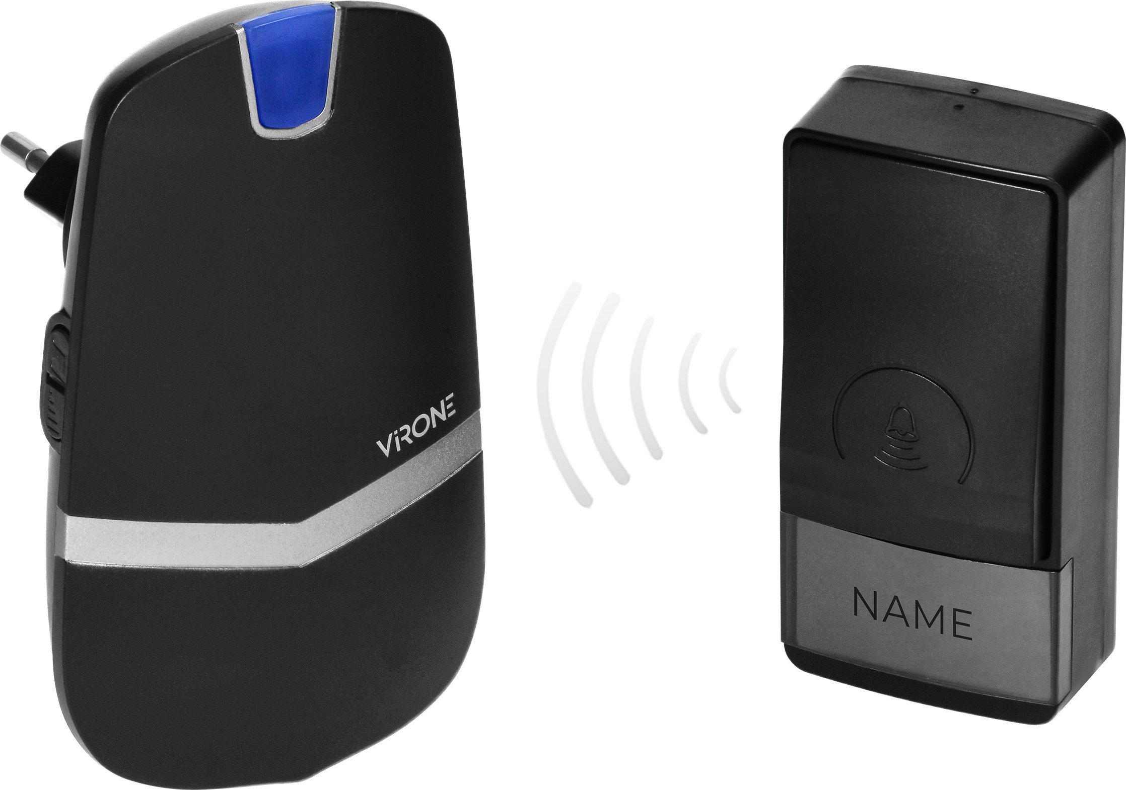 Orno LAXAN AC bezbateryjny dzwonek bezprzewodowy, czarny