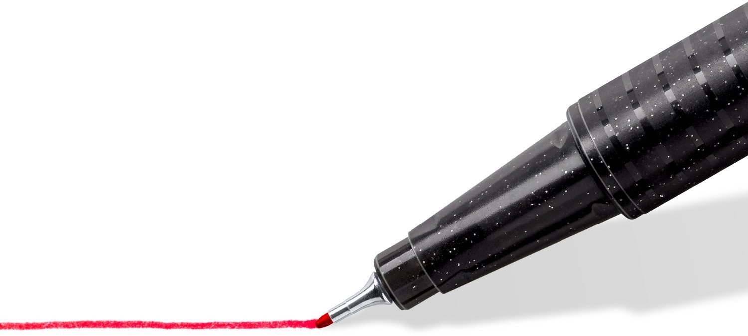 Staedtler 334-S BK4 cienkopis Ultra Cienka Czarny, Niebieski, Zielony, Czerwony 4 szt.