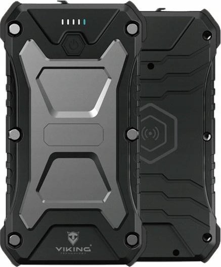 Powerbank Viking power bank do użytku zewnętrznego 10000 mAh, ładowanie bezprzewodowe