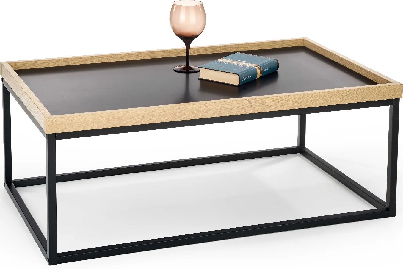 Halmar Ława VESPA 100x60 naturalna/czarna HALMAR