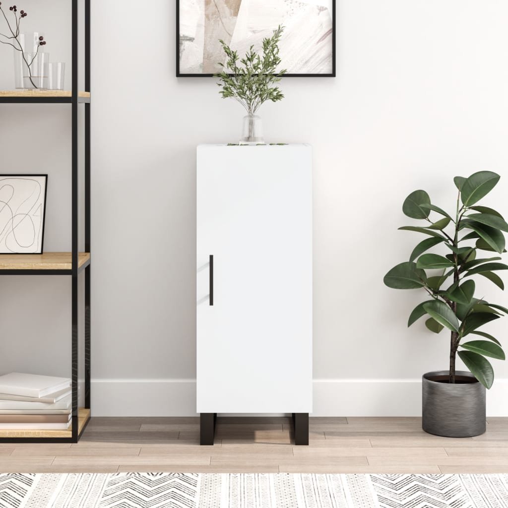 vidaXL Szafka, biała, 34,5x34x90 cm, materiał drewnopochodny