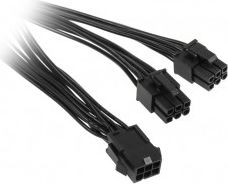PCIe 6-pin - PCIe 6-pin x2, 0.15m, Czarny (ZUAD-766)