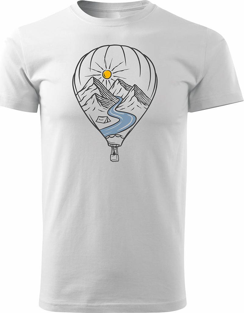 Topslang Koszulka z balonem balon górami turystyczna trekkingowa męska biała REGULAR M