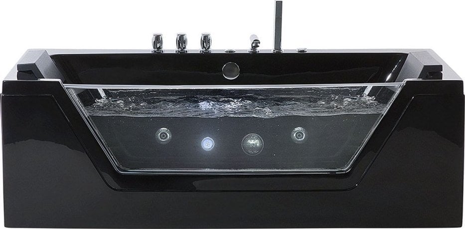 Wanna Beliani Wanna LED z hydromasażem 153 cm czarna SAMANA!