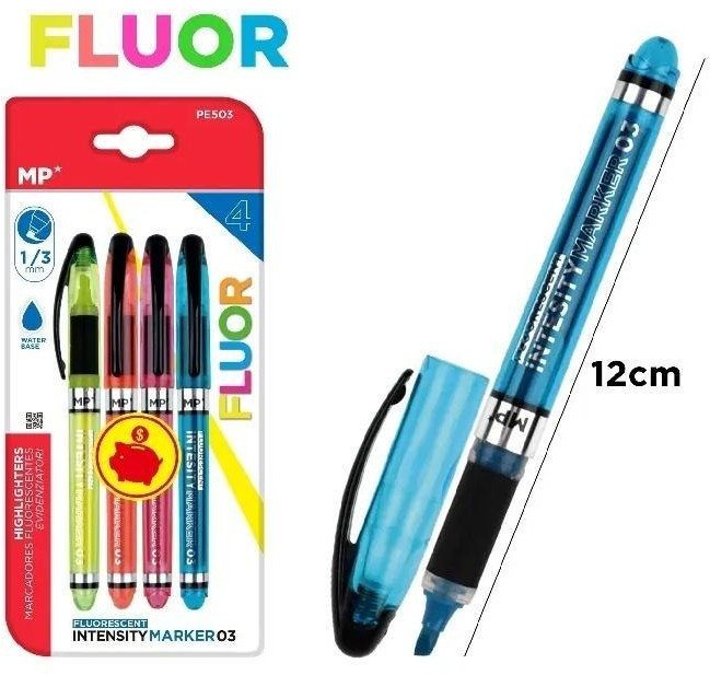 Zakreślacz fluorescencyjny 1,0/3,0mm 4szt