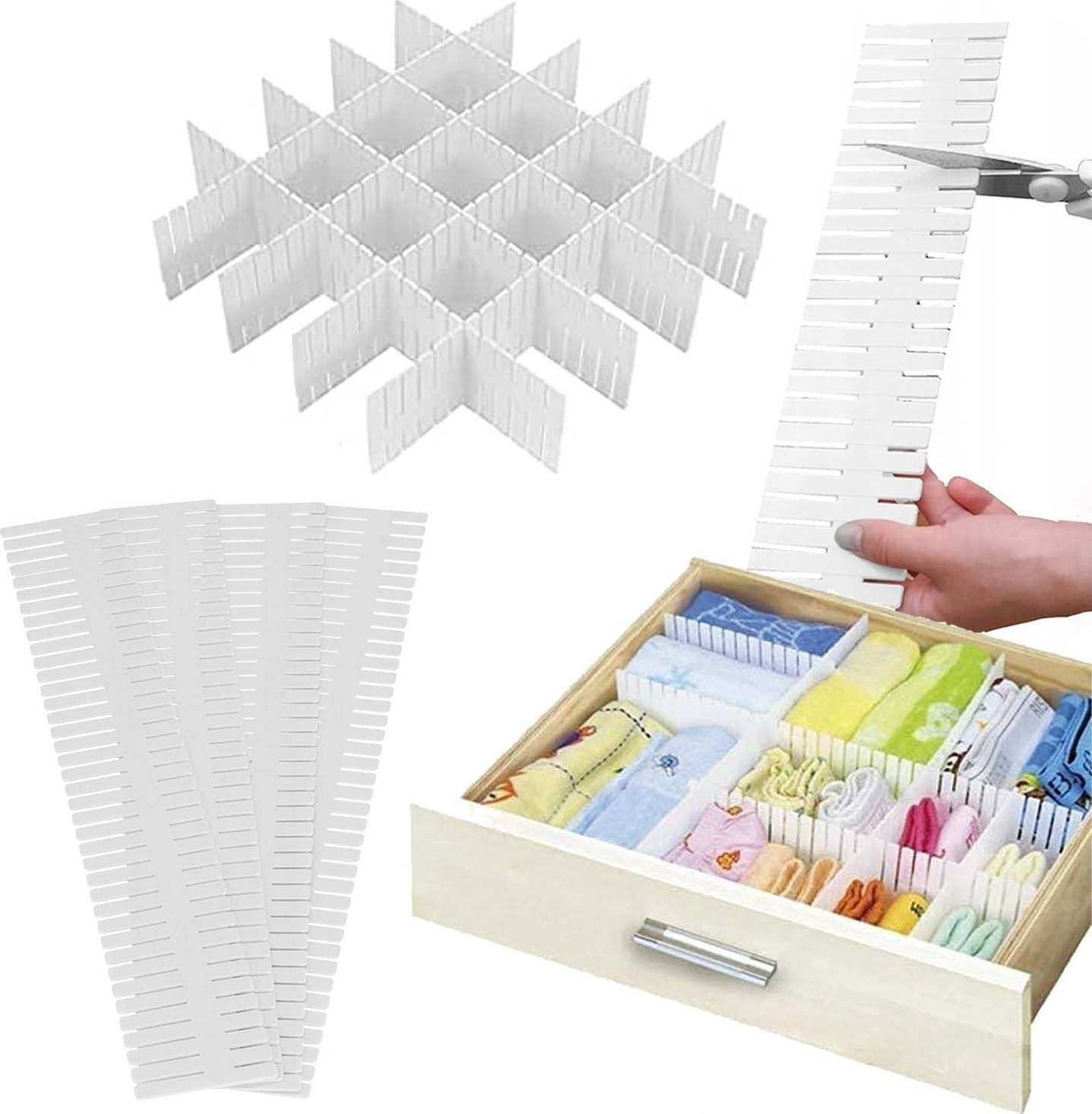 PrzydaSie 4X Organizer Przegródka Separator Do Szuflady Szafy Biurka