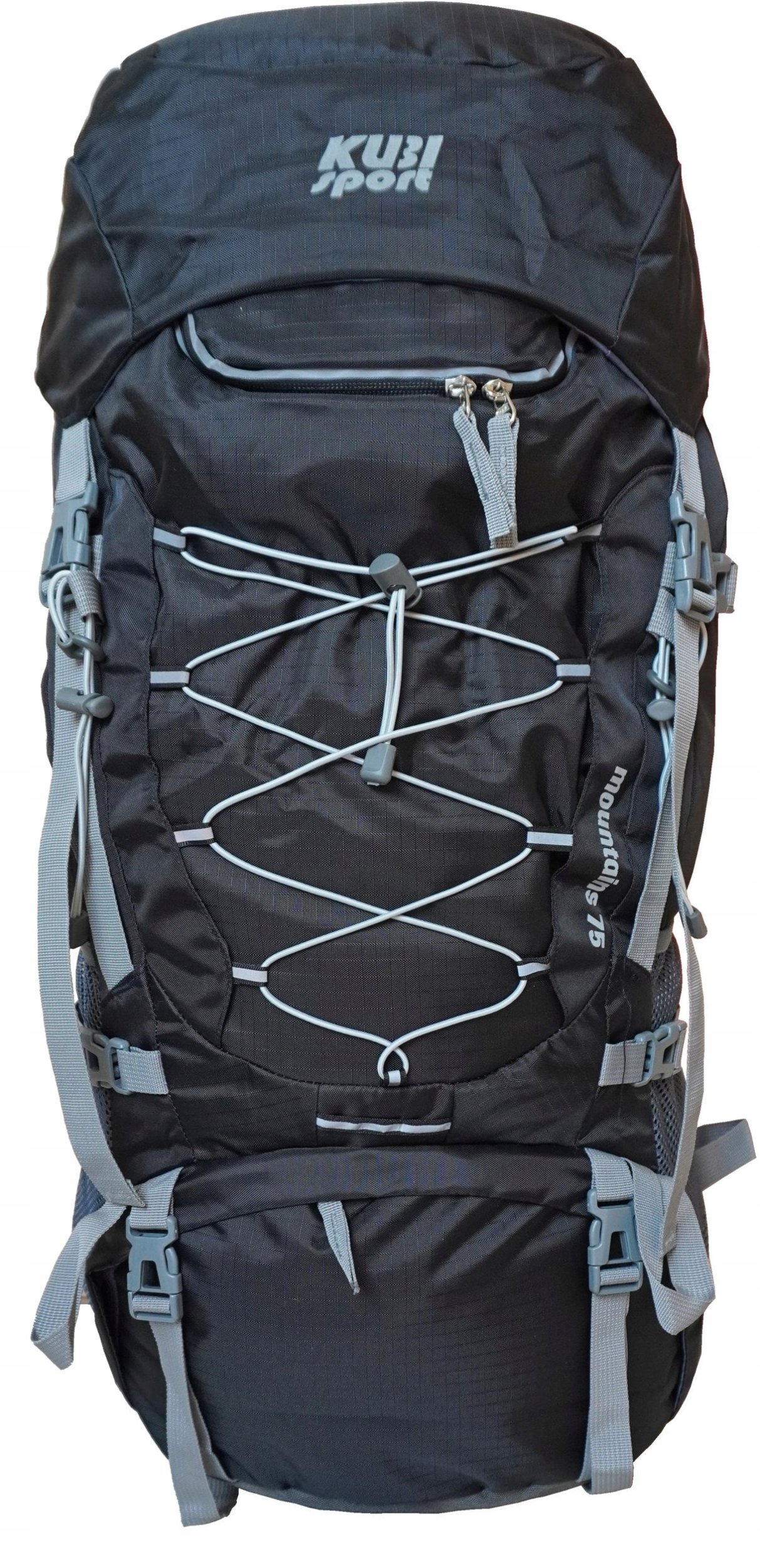 Plecak Turystyczny do Wędrówek Damski Męski Czarny Pojemny KUBISPORT 75 L