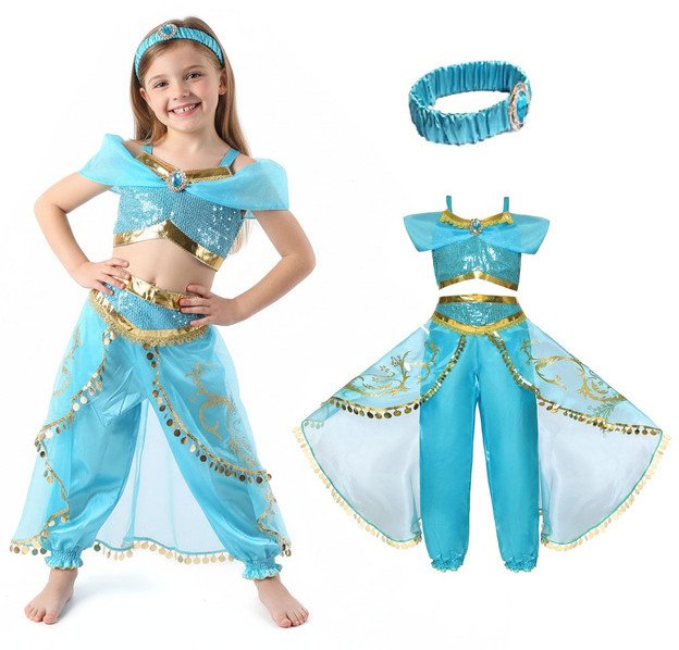 Strój JASMINA z filmu ALLADYN kostium księżniczka DŻASMINA rozmiary: 110-146 120