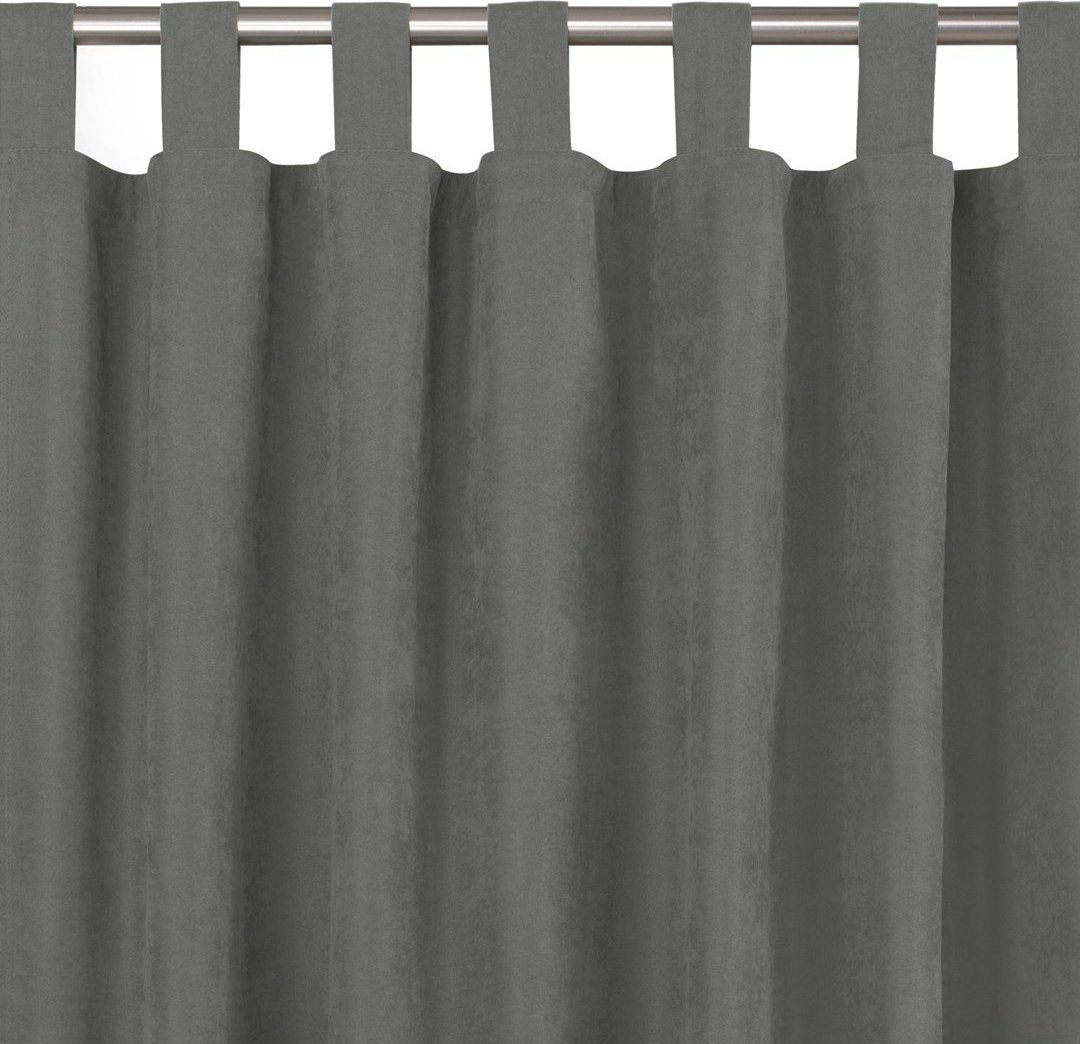 Homede Zasłona MILANA szary szenila 280x245 HOMEDE