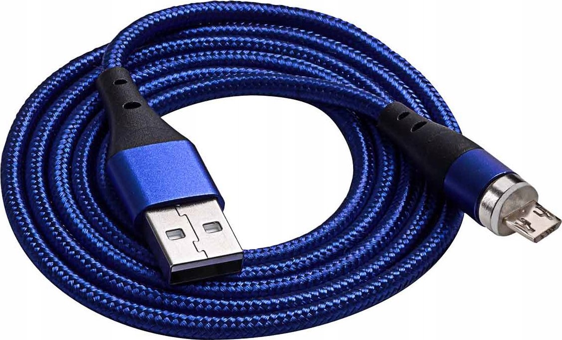 Kabel USB Akyga USB-A - microUSB 1 m Niebieski (AK-USB-47)