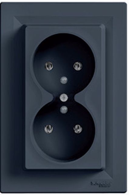 Schneider Electric ASFORA Gniazdo 2x2P+PE antracyt (EPH9800271)