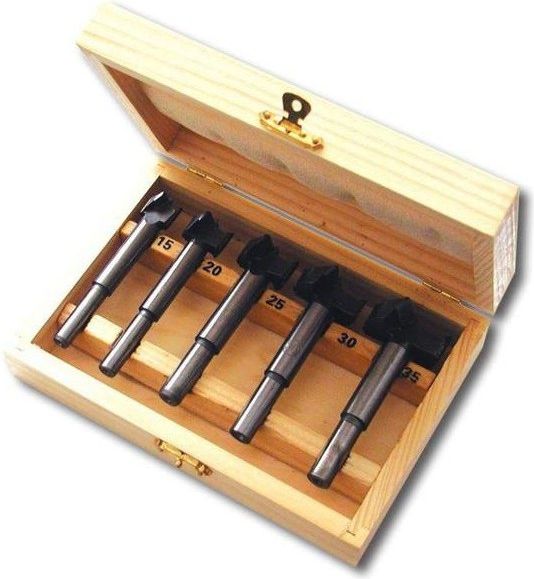 AWTools Sękowniki wiertła cylindryczne do drewna 15 - 35mm 5szt (AW40511)
