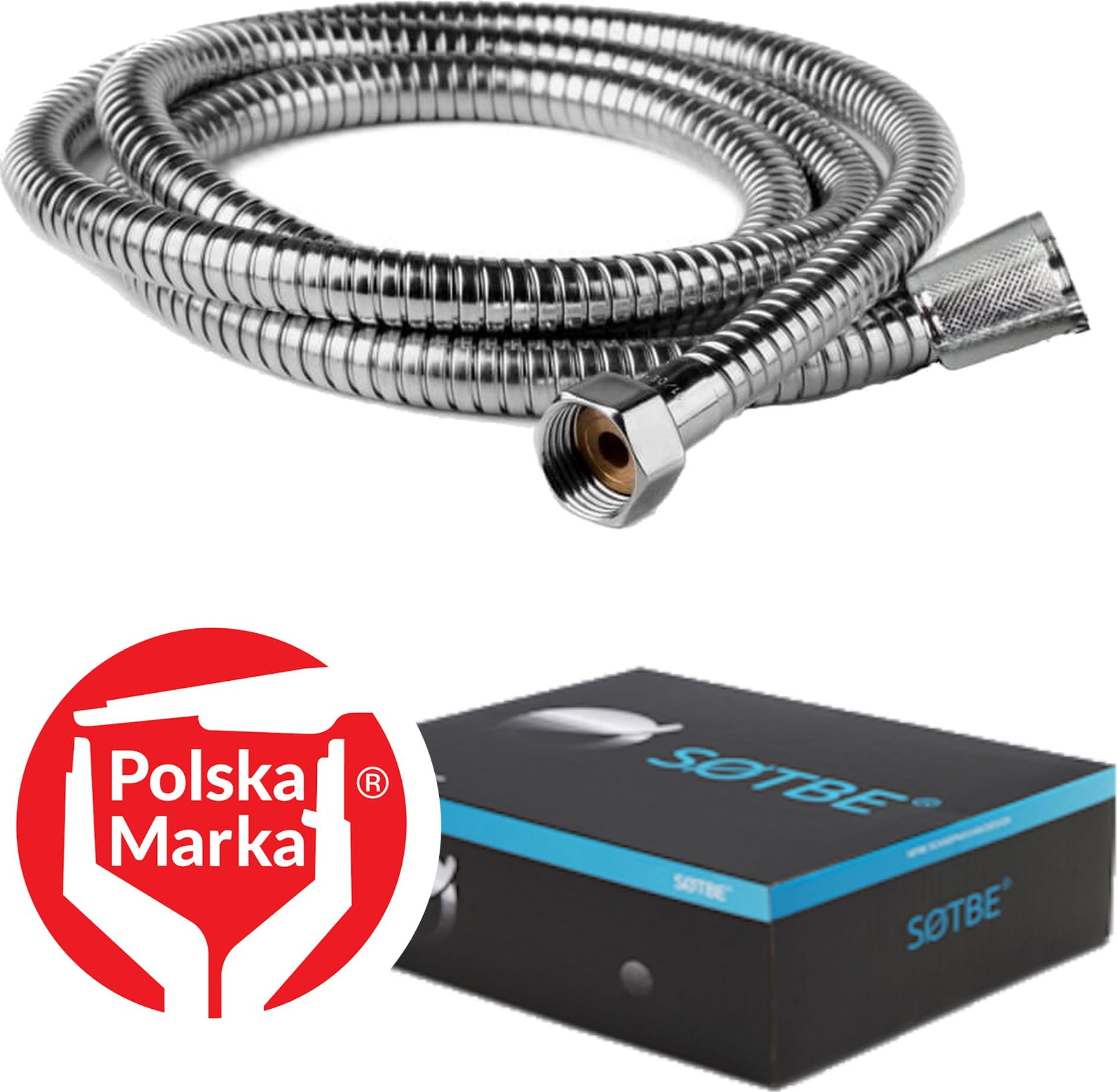 Wąż prysznicowy Sotbe SOTBE LARK wąż prysznicowy pleciony 145 -150 cm. Kolor chrom