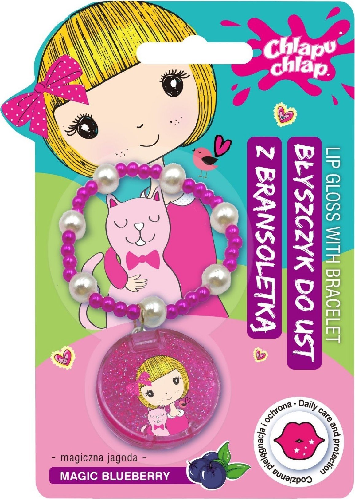 Chlapu Chlap CHLAPU CHLAP Błyszczyk do ust z bransoletką - Magiczna Jagoda 1szt