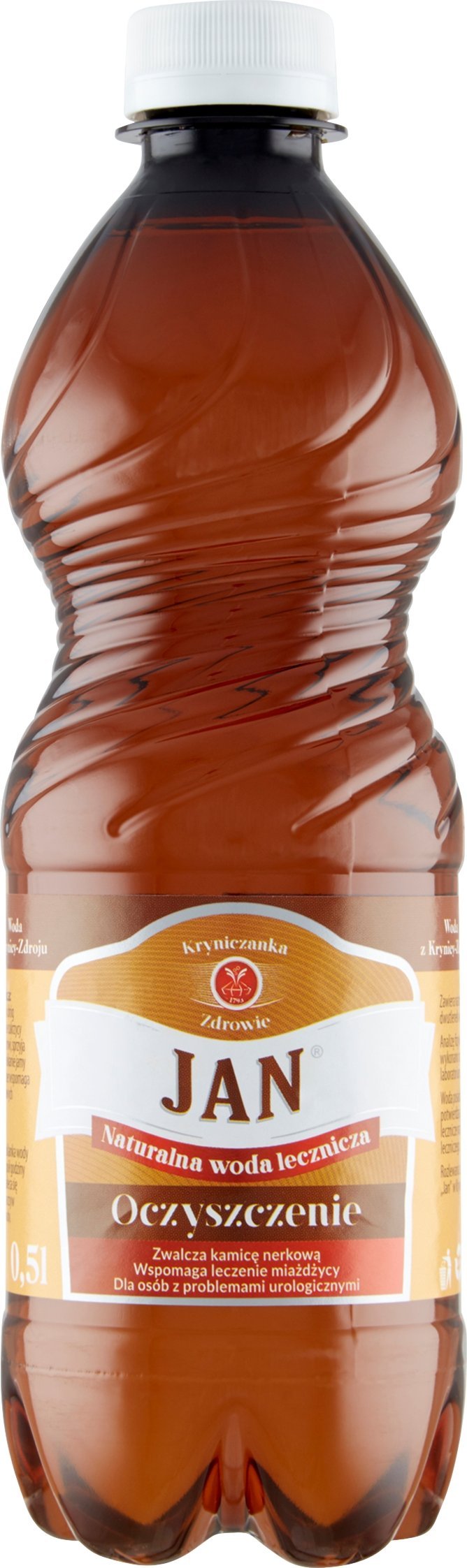 Woda Jan Jan Naturalna woda lecznicza oczyszczenie 0,5 l