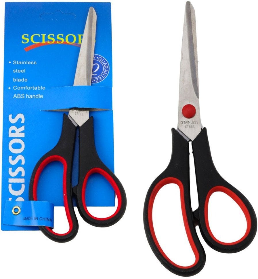 Duże Nożyczki Biurowe Szkolne Uniwersalne Antypoślizgowe 19,5cm LEAN