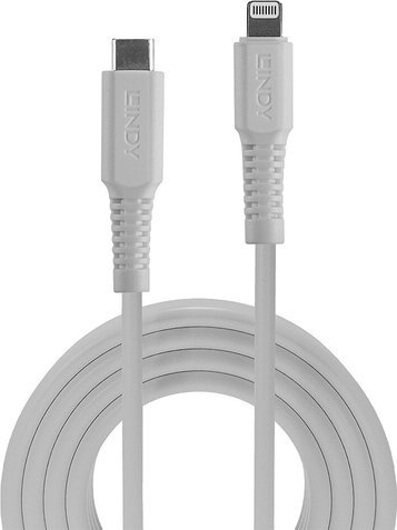 Kabel USB Lindy USB-C - Lightning 3 m Biały (31318)