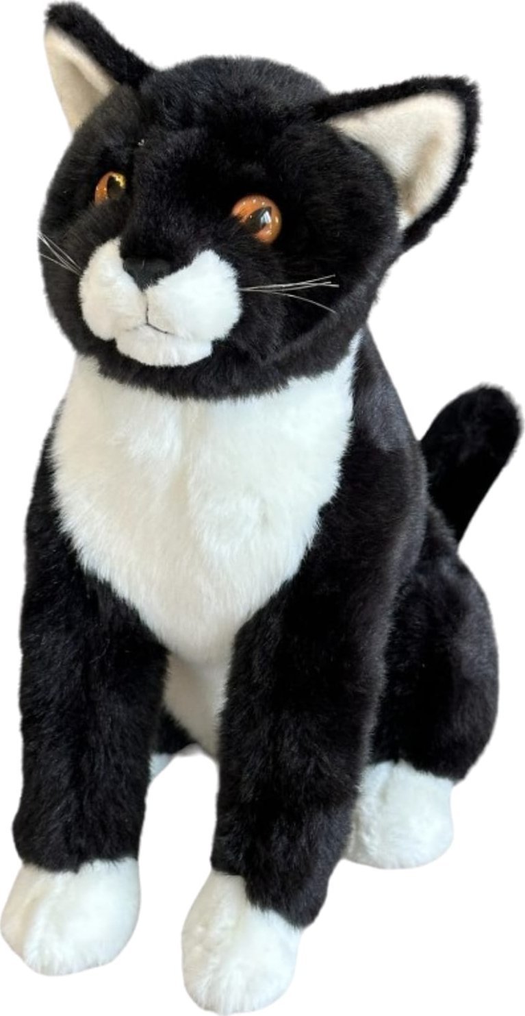 Dubi Maskotka Kot Czarny Siedzący Pluszak 28cm Miękka Przytulanka Miś Kotek