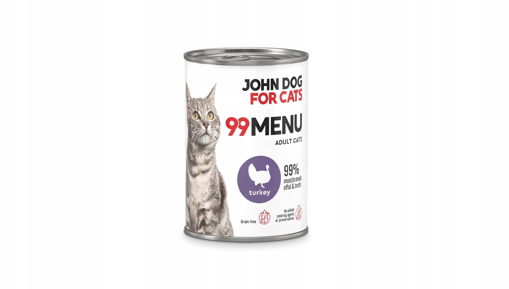 John Dog 99 menu dorosły indyk karma mokra dla kota 400g*6