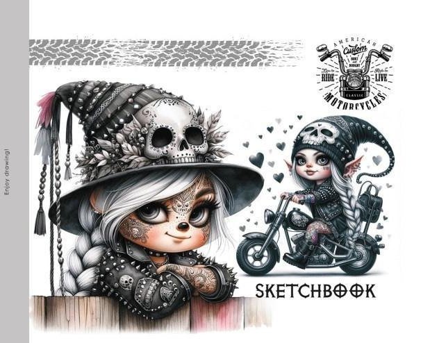 Szkicownik 200x143 24 stron 100g/m2 TW Gnomy