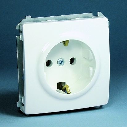 Kontakt-Simon Gniazdo pojedyncze SCHUKO z/u 16A IP20 białe - BMGSz1.01/11