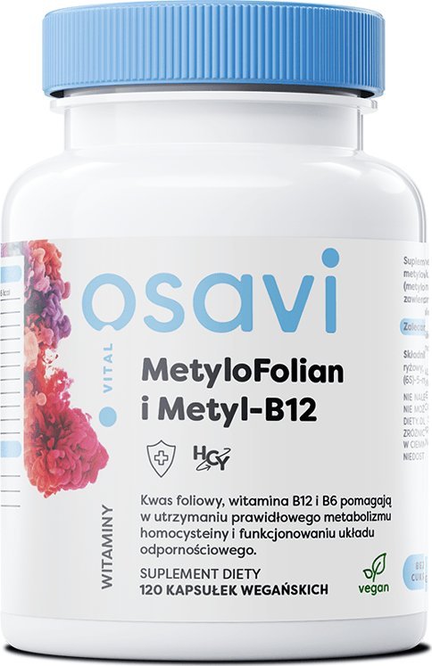Osavi Osavi MetyloFolian i Metyl B12 120 kapsułek - WYSYŁAMY W 24H!