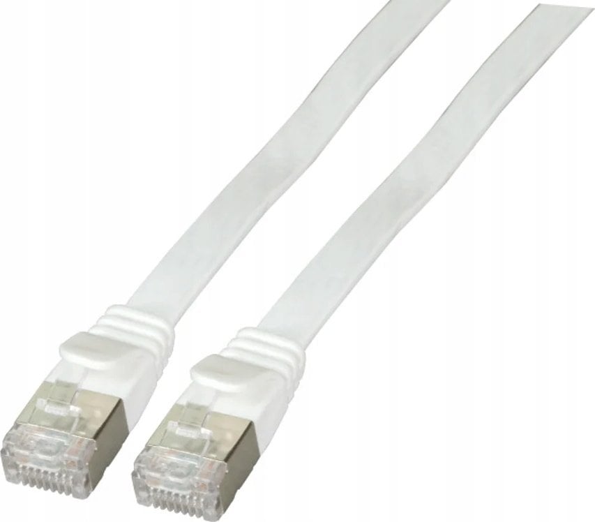 EFB EFB RJ45 Flachpatchkabel U/FTP, Cat.6A, PVC, 1m, weiß