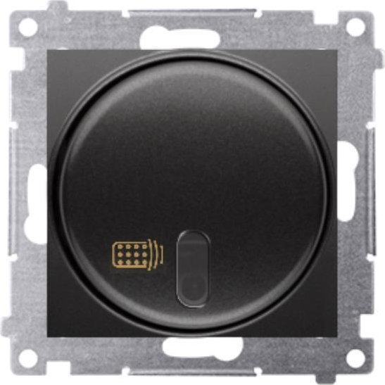 Kontakt-Simon Simon 54 Łącznik zdalnie sterowany z przekaźnikiem (moduł) 8(2) A 230V czarny mat wymagana instalacja 3-przewodowa DWP10P.01/49