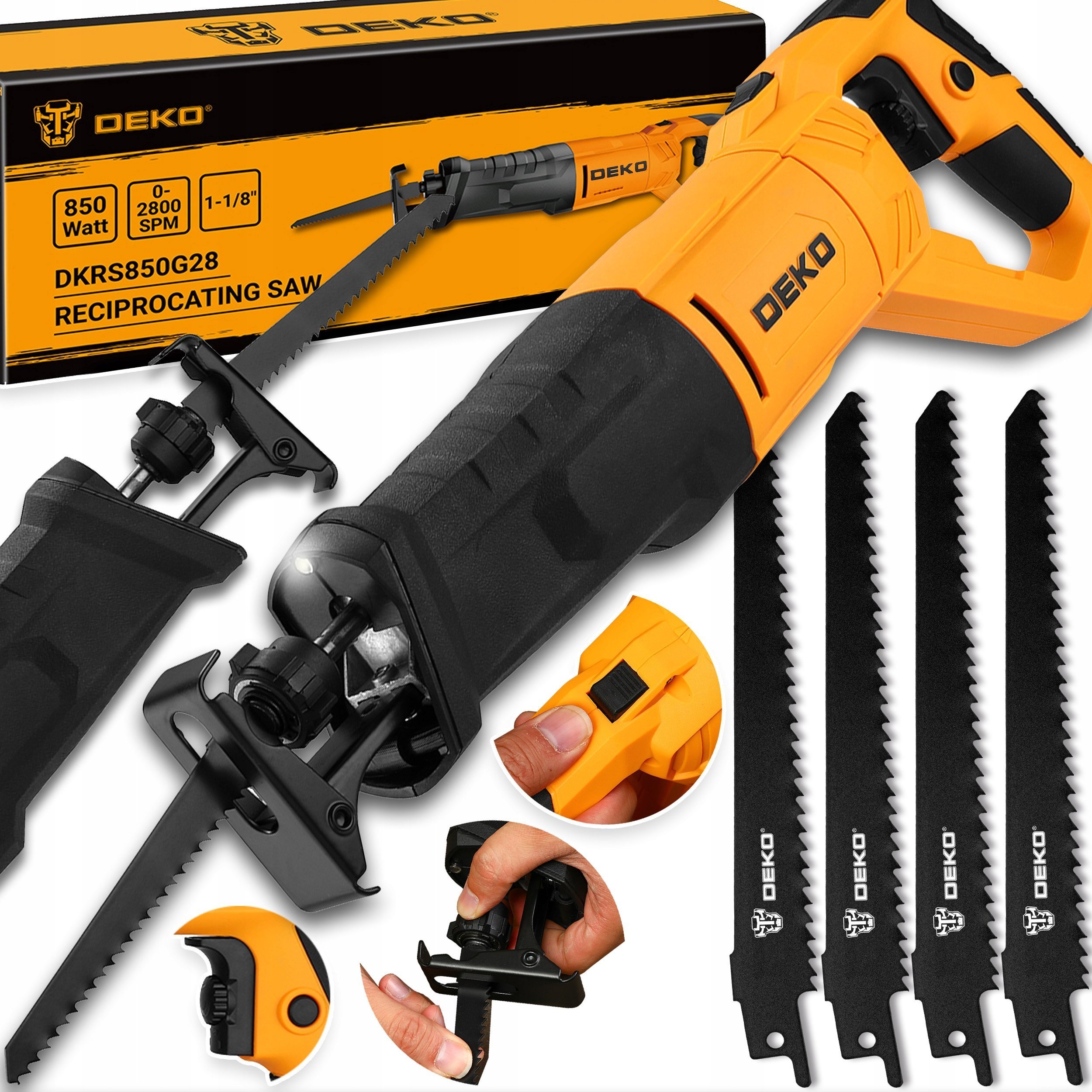 PIŁA SZABLASTA SIECIOWA LISI OGON NÓŻ MOCNA PRZECINARKA 850W OBROTOWA DEKO