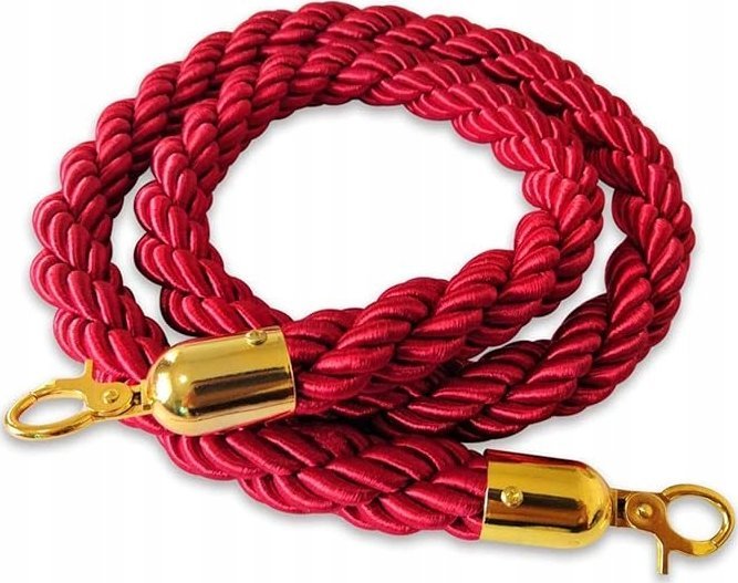 SZNUR ODGRADZAJĄCY LINA DO SŁUPKÓW SŁUPKA CZERWONA 1,5 M PLECIONA