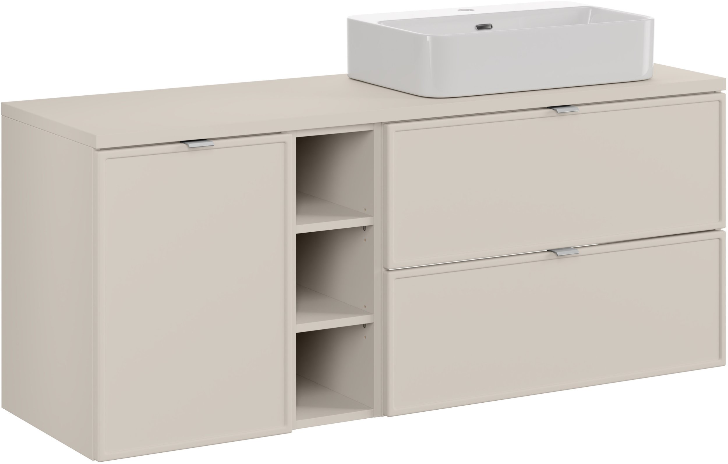 Zestaw meblowy 140cm z blatem i umywalką nablatową Trust