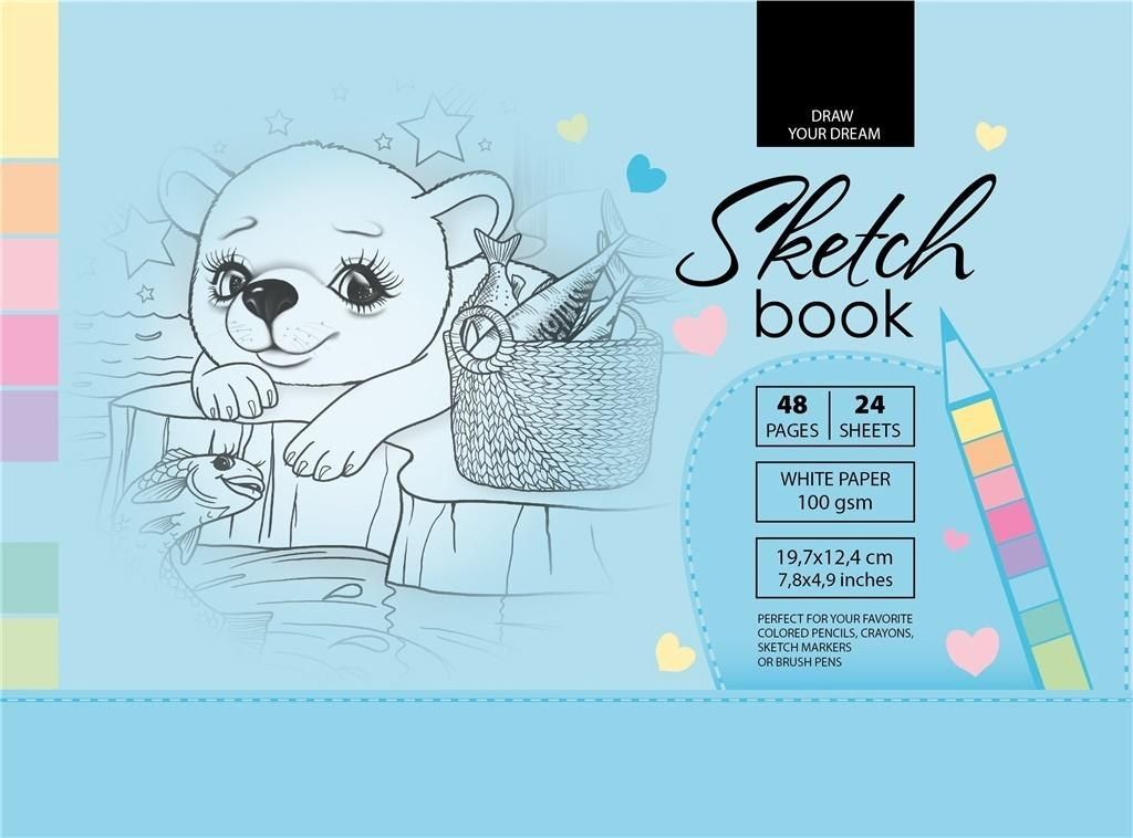 Fresh Szkicownik 12.4x19.7cm 48k niebieski