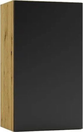 Stolkar Szafka kuchenna wisząca ISABEL W40 P/L czarny mat/dąb artisan STOLKAR