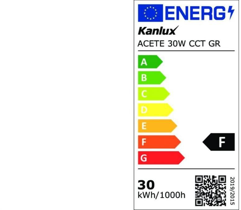 Projektor ACETE 30W CCT GR 2400lm(WW)/3240lm(NW)/2910lm(CW) 3000K/4000K/6500K IP65 szary 38492