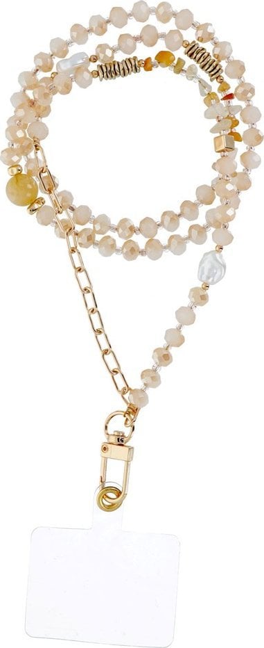 Hurtel Zawieszka STONE do telefonu / długość sznura 82cm (41cm w pętli) / na szyję - pomarańczowy