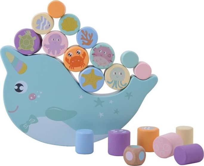 AdamToys Balansujący delfinek - jednorożec morski