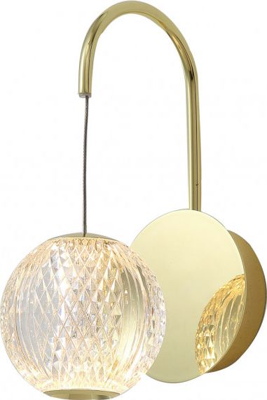 Kinkiet Italux Kinkiet ścienny LED do jadalni złoty Italux Rosario WL-12220121-1A-GD