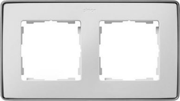 Kontakt-Simon Simon Detail 82 Ramka podwójna Detail SELECT-metal BIAŁA / podstawa Aluminium 8201620-243
