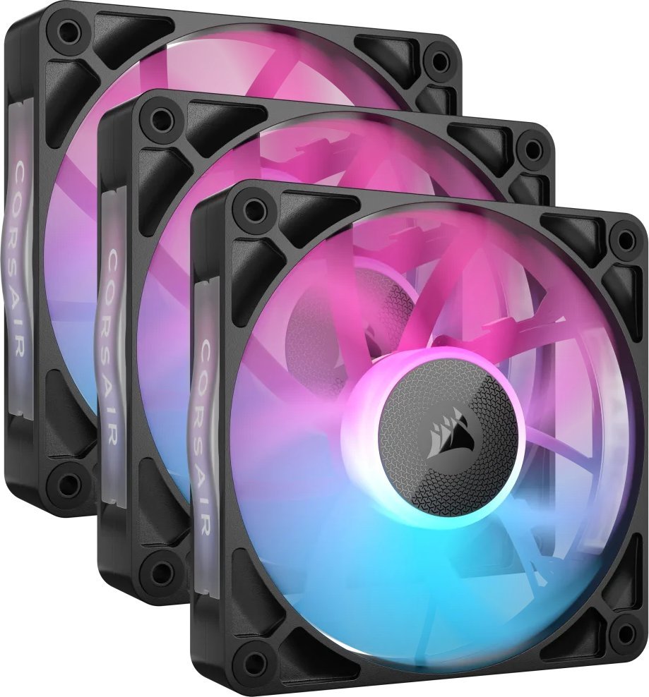 Wentylator Corsair iCUE LINK RX120 RGB Czarny 3-pack