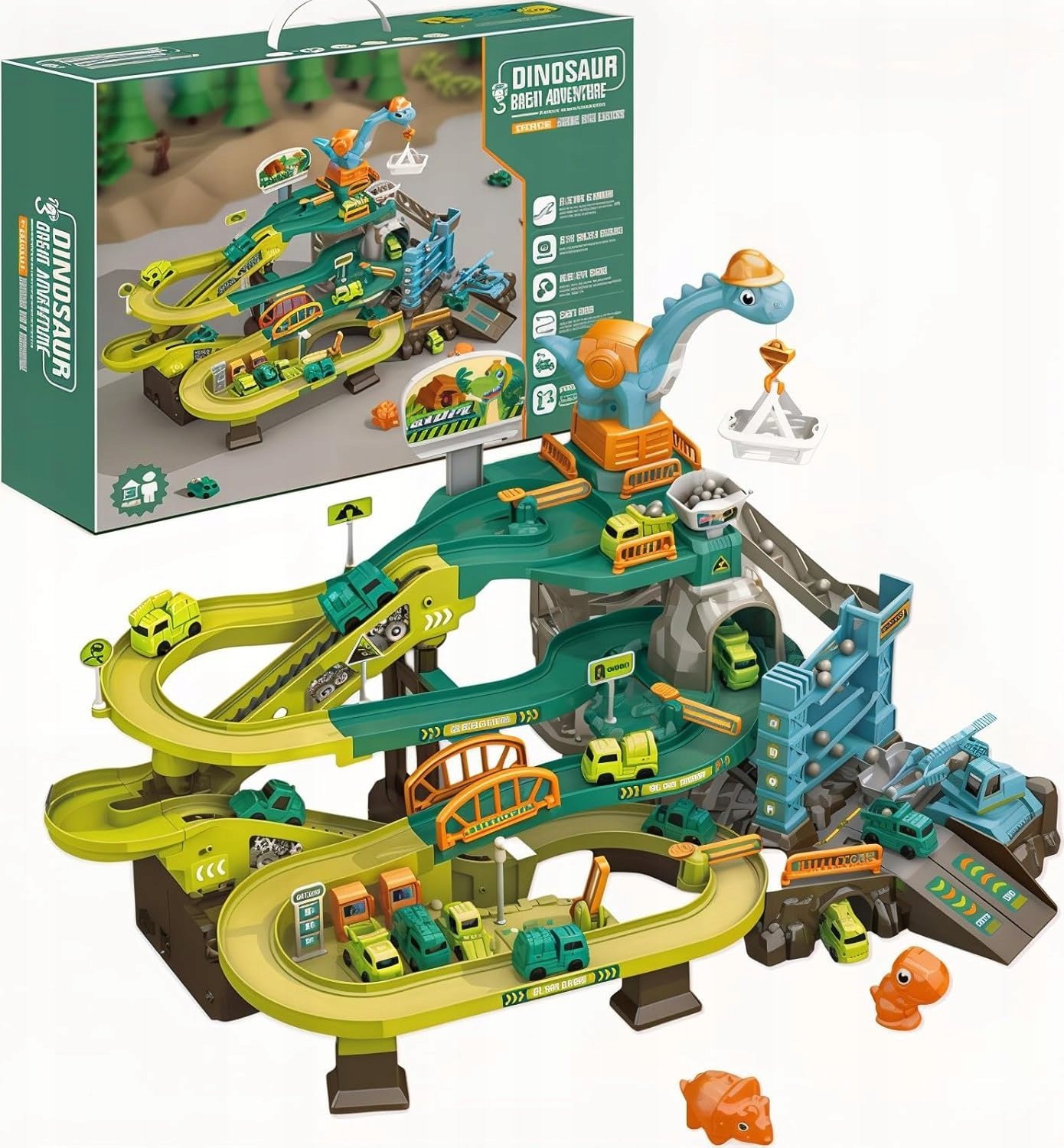 Zjazd samochodowy Tor Kulkowy Garaż Parking Plac Budowy DINOZAUR