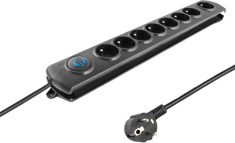 Listwa zasilająca Qoltec Swift przeciwprzepięciowa 8 gniazd 3 m czarna (50114)