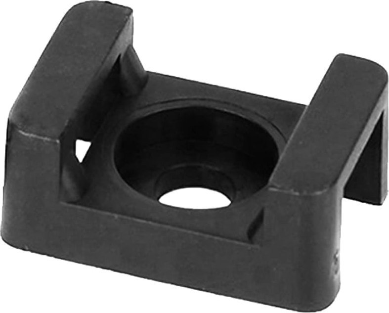 Organizer Orno Uchwyt opaski kablowej, siodełkowy, przykręcany, 22x16 mm, otwór montażowy 6,8mm, czarny, 100 sztuk