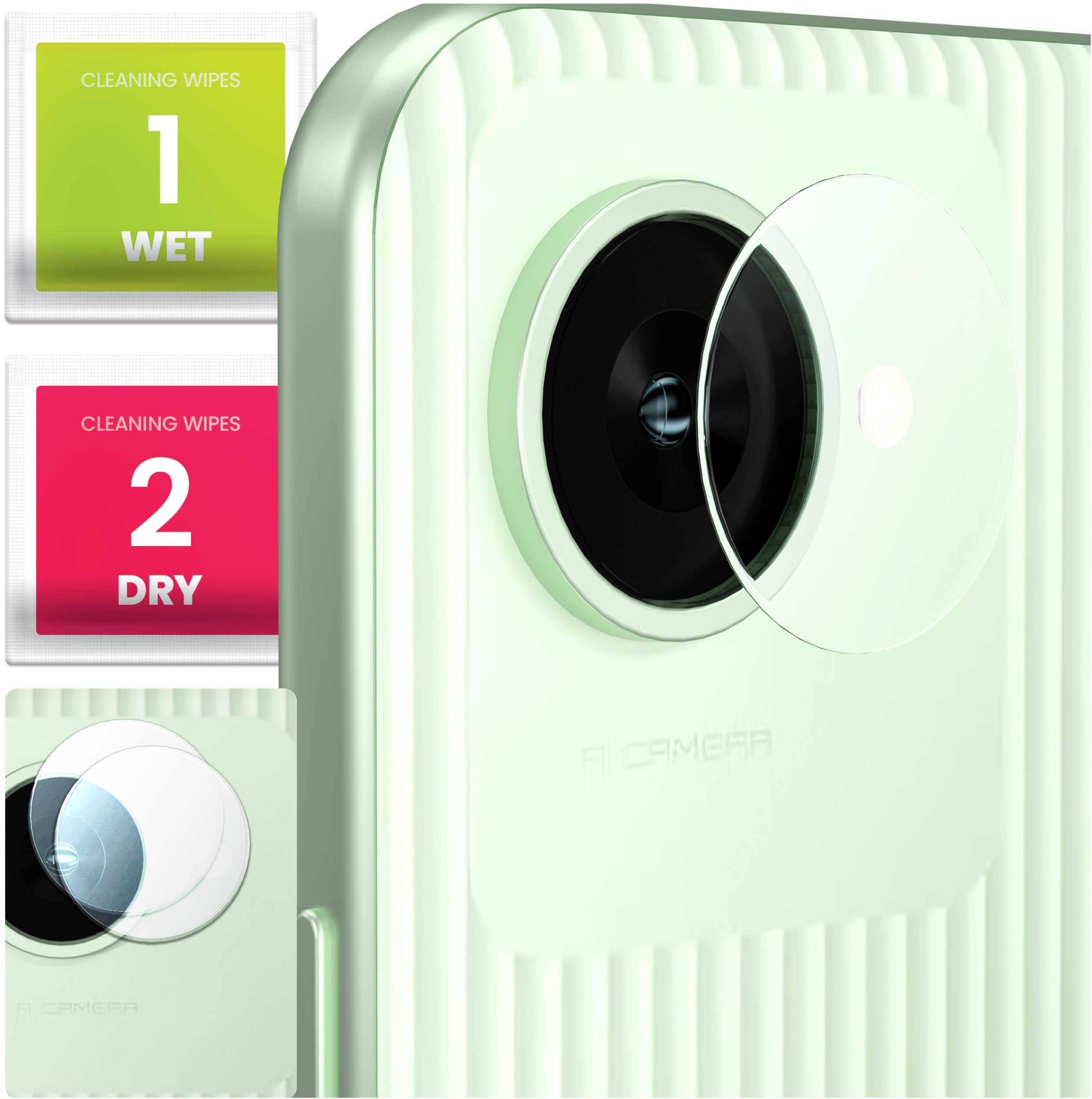 2-PAK Szkło Na Aparat Do Realme C30 (Hartowane, Ochronne, Na Obiektyw, 9H)