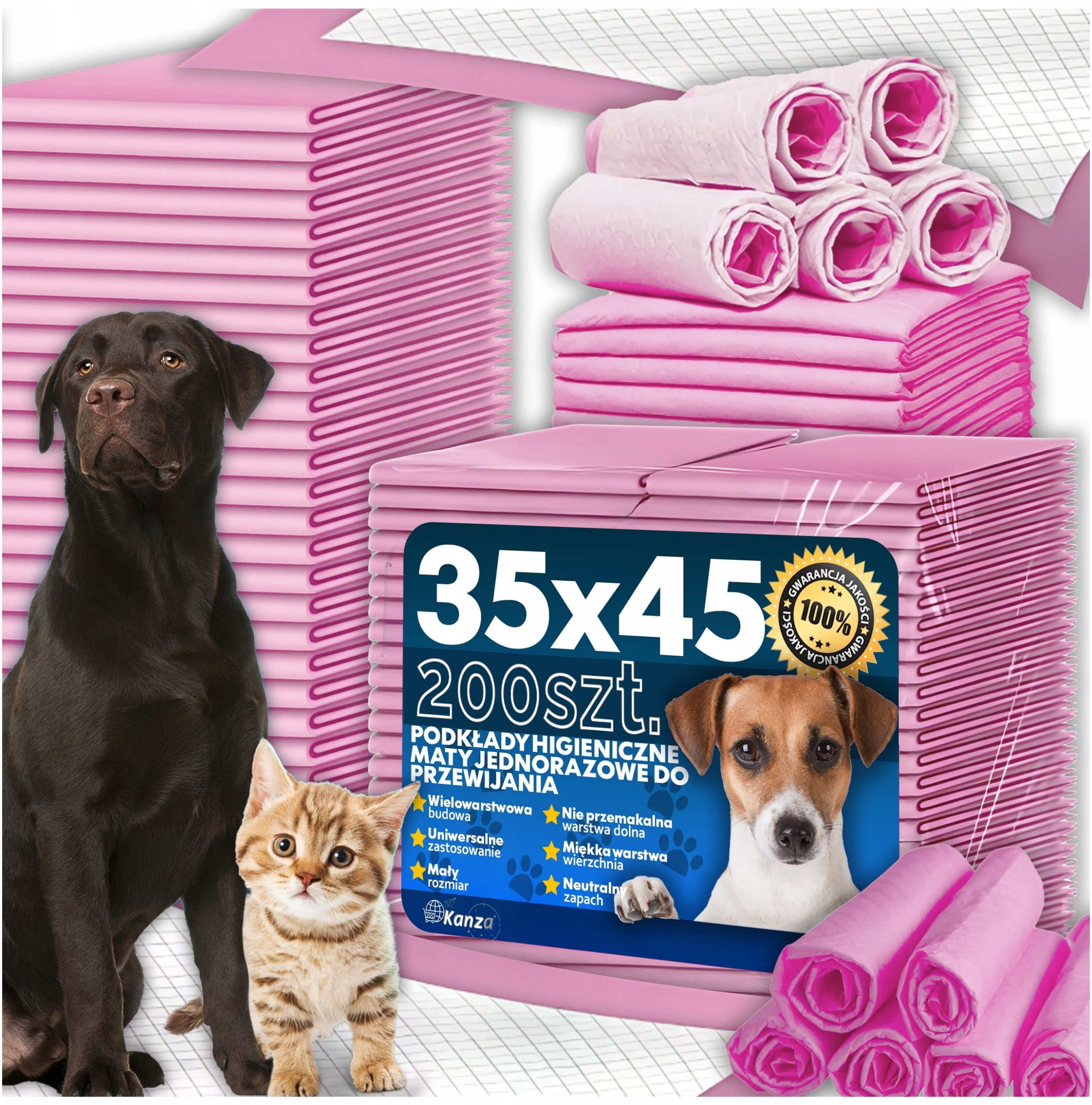 PODKŁADY MATY HIGIENICZNE 35x45CM KANZA
