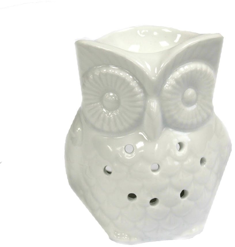 Białe kominki zapachowe - Wysoka sowa