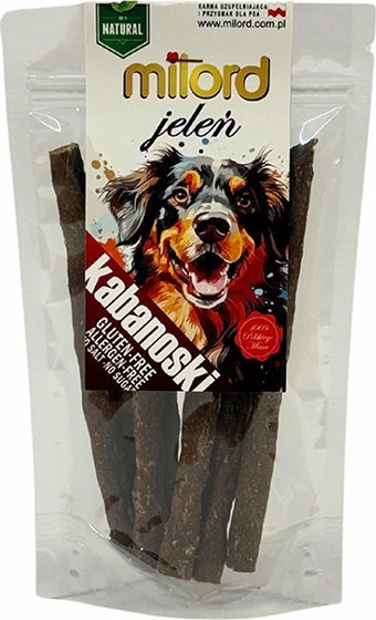 Przysmak dla psa Milord Kabanosy z jelenia 150 g