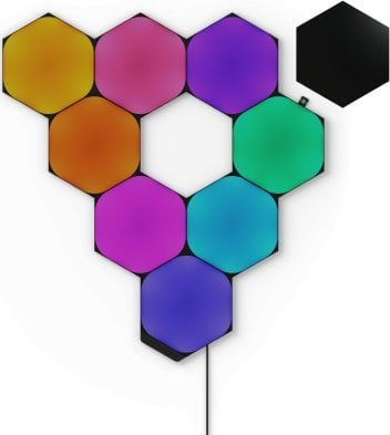 Kinkiet Nanoleaf Nanoleaf Shapes Hexagons Starter Kit - panele świetlne (9 paneli, 1 kontroler) (black)